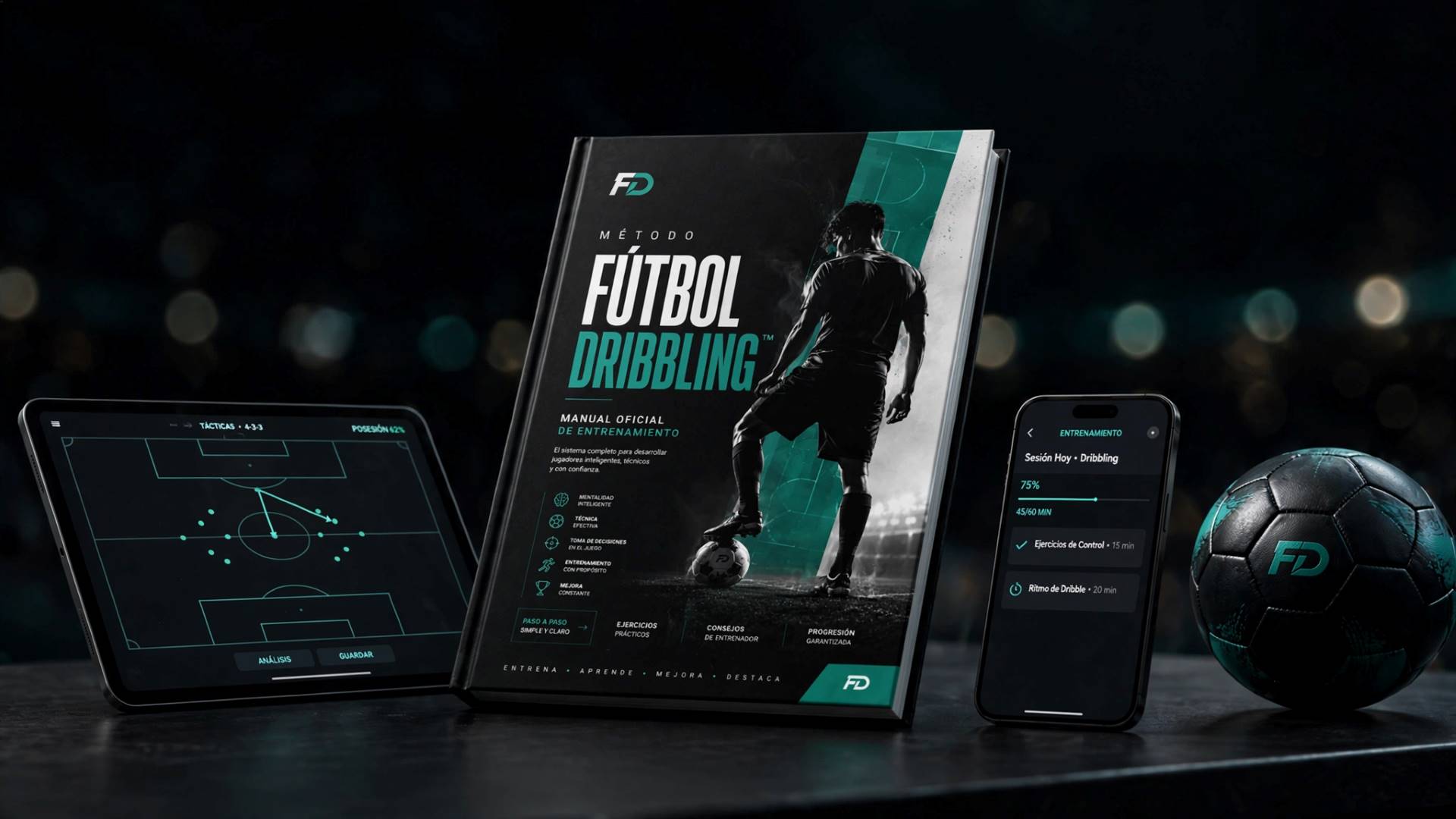 Mockup Método Fútbol Dribbling